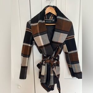 Chicwish Multicolor Plaid Coat